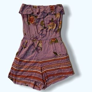 ANGIE Floral romper with pockets